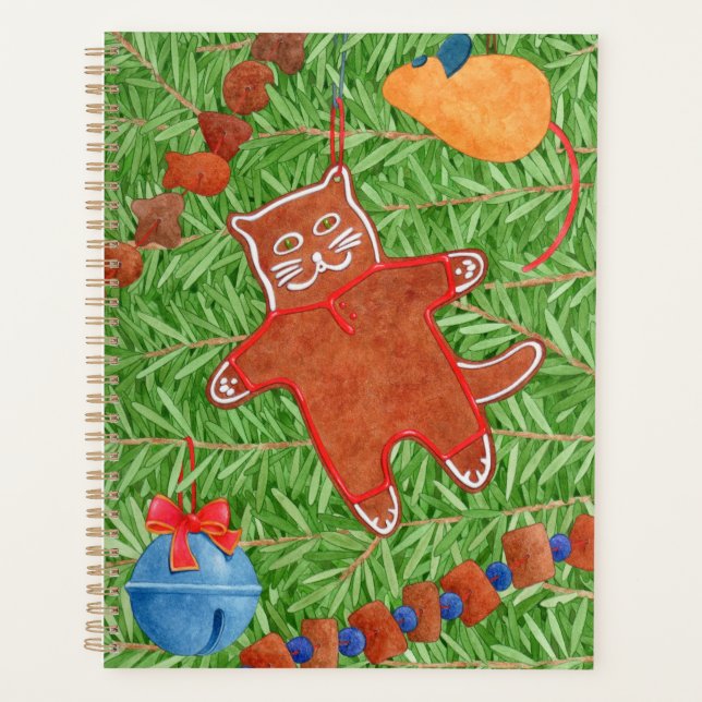 GINGERBREAD KITTY 8.5x11 Planner (Front)