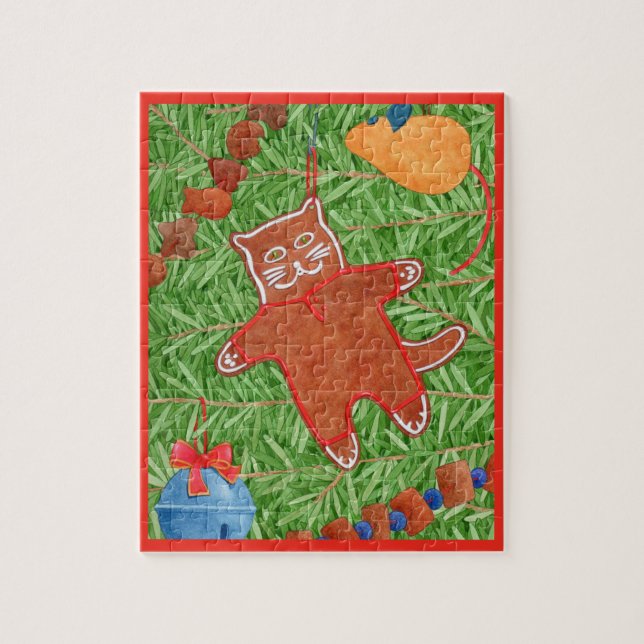 GINGERBREAD KITTY 8x10 Puzzle  (Vertical)