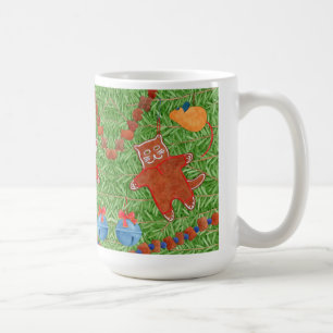 GINGERBREAD KITTY Tall White Mug