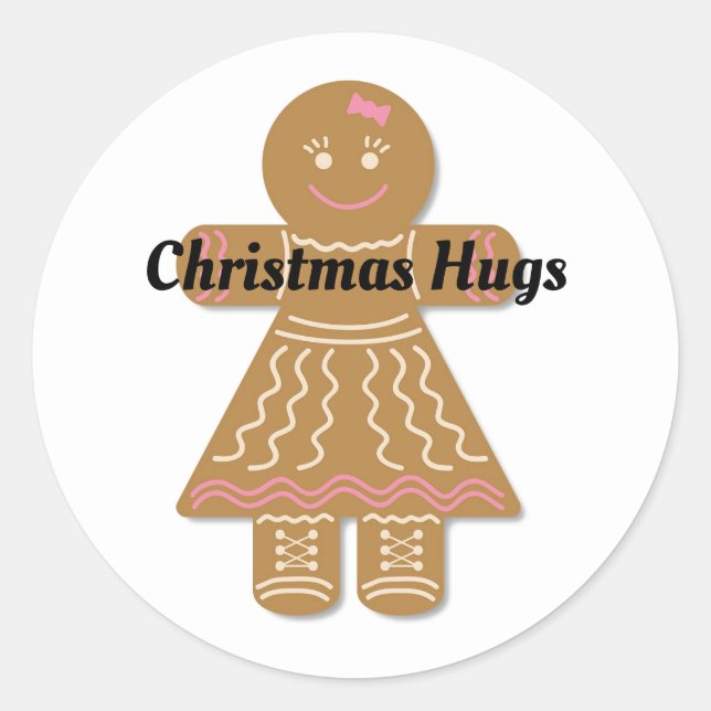 Gingerbread Lady Classic Round Sticker (Front)