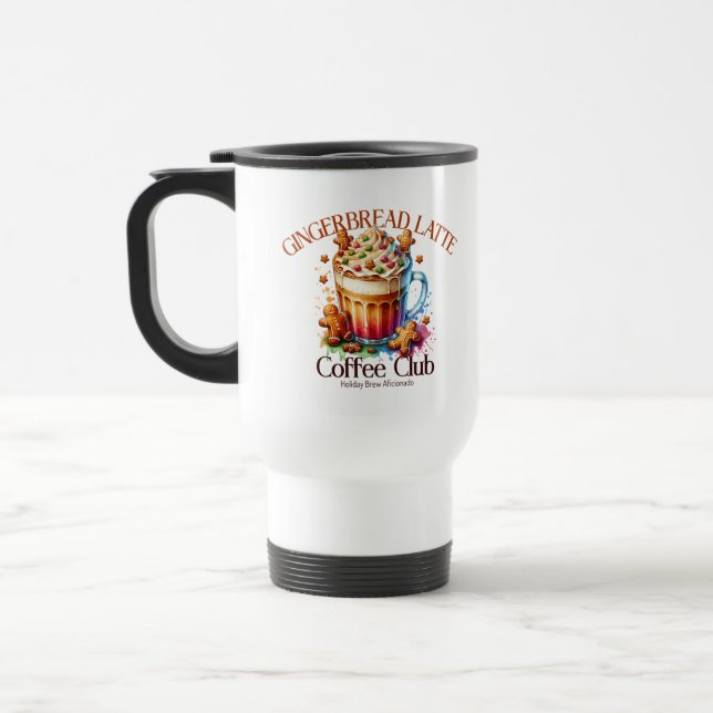 Gingerbread Latte Coffee Club Travel Mug (Left)