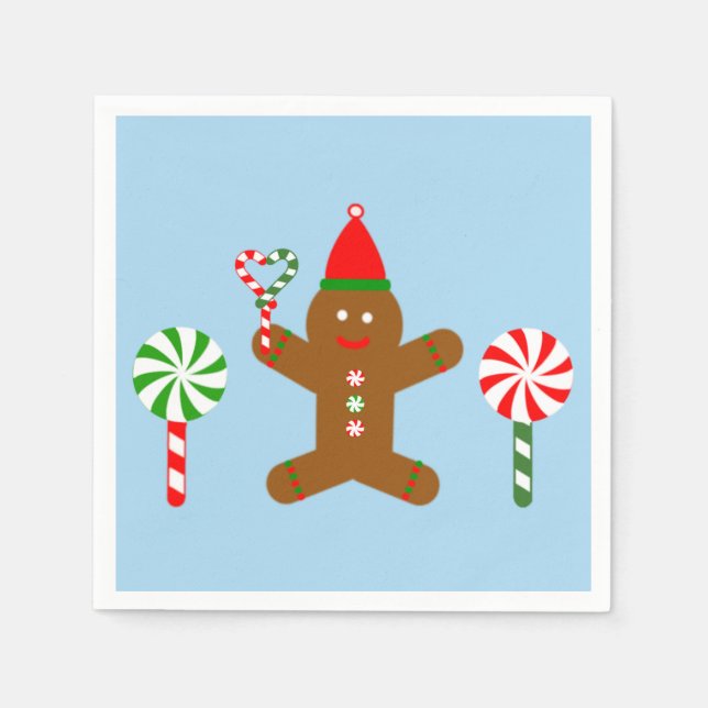 Gingerbread Man #1 Napkins (Front)
