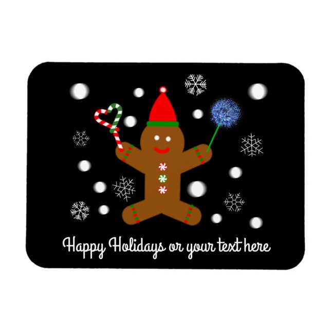 Gingerbread Man #2 Magnet (Horizontal)