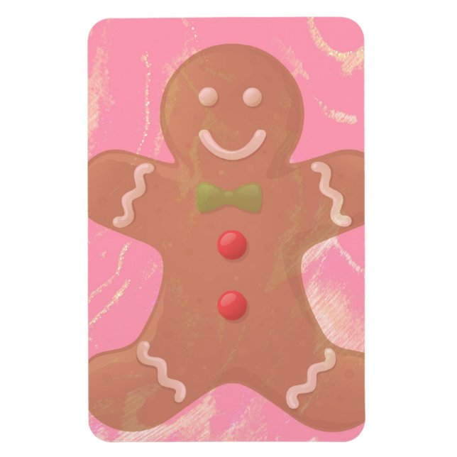 Gingerbread Man Art Magnet (Vertical)