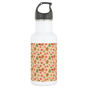 Gingerbread Man, Candy and ice cream 532 Ml Water Bottle