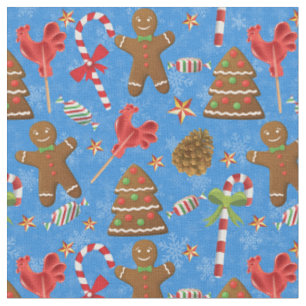 Gingerbread Man,Candy and lollipop Fabric