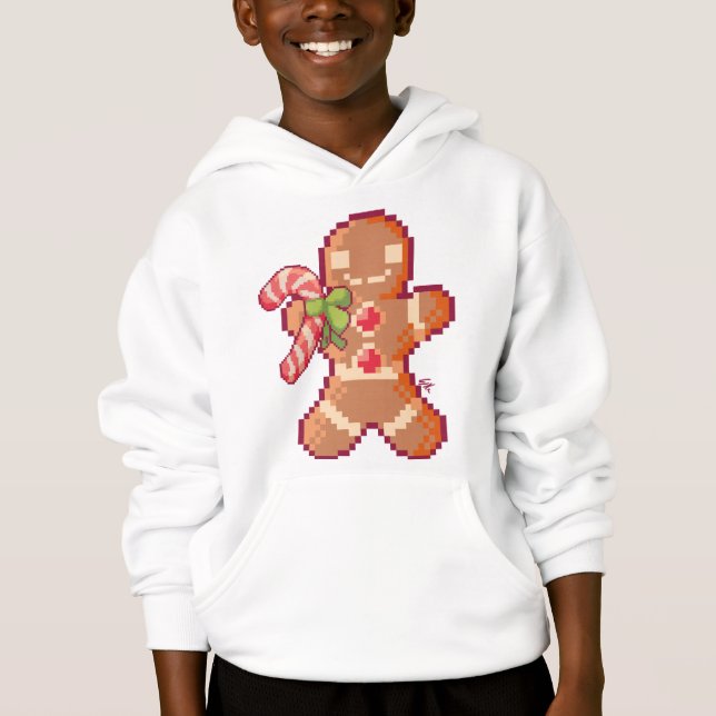 GingerBread man, candy cane, Pixel Art (Front)