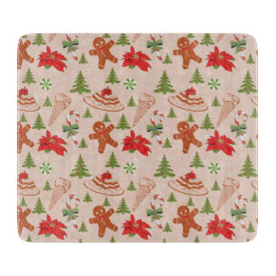 Gingerbread Man,Candy mints and ice cream Cutting Board