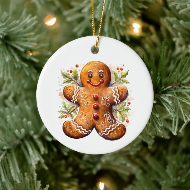 Gingerbread man ceramic tree decoration (Tree)