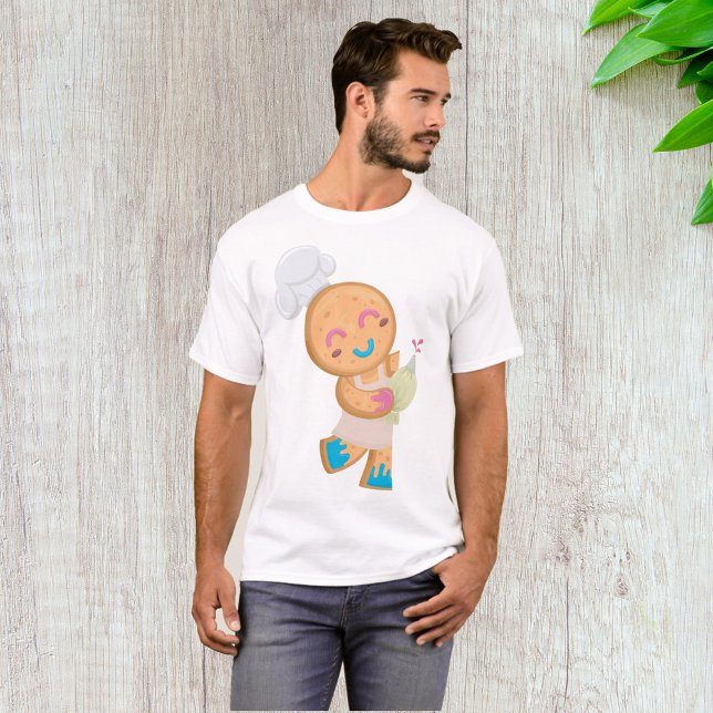 Gingerbread Man Chef with Piping Bag T-Shirt (Creator Uploaded)