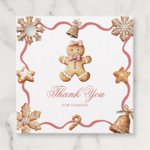 Gingerbread Man Christmas Baby Shower Favour Tags