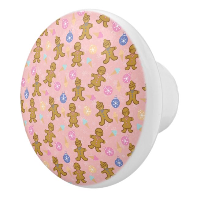 Gingerbread Man,Christmas balls Ceramic Knob (Right)