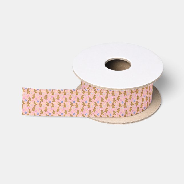 Gingerbread Man,Christmas balls Satin Ribbon (Spool)
