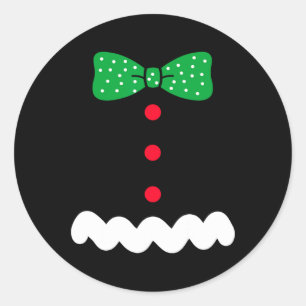 Gingerbread Man Christmas Classic Round Sticker
