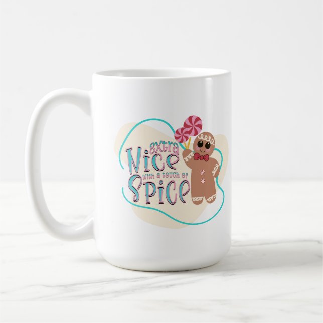 Gingerbread Man Christmas Coffee Mug (Left)