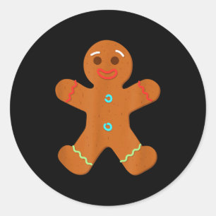 Gingerbread Man Christmas Cookie Baking Classic Round Sticker