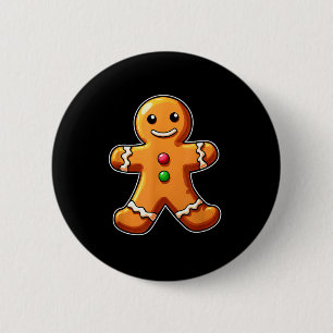 Gingerbread Man Christmas Cookie Baking Holiday Te 6 Cm Round Badge