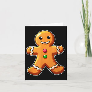 Gingerbread Man Christmas Cookie Baking Holiday Te Card