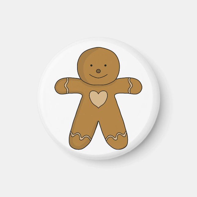 GingerBread Man Christmas Cookie Magnet (Front)