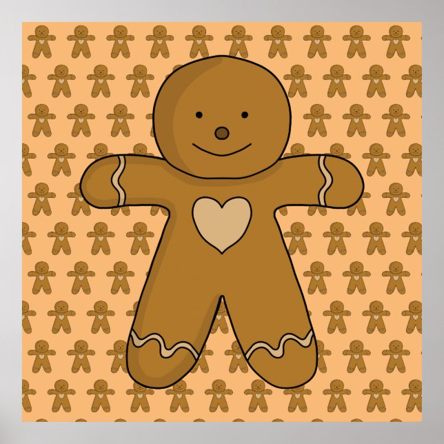 GingerBread Man Christmas Cookie Poster (Front)
