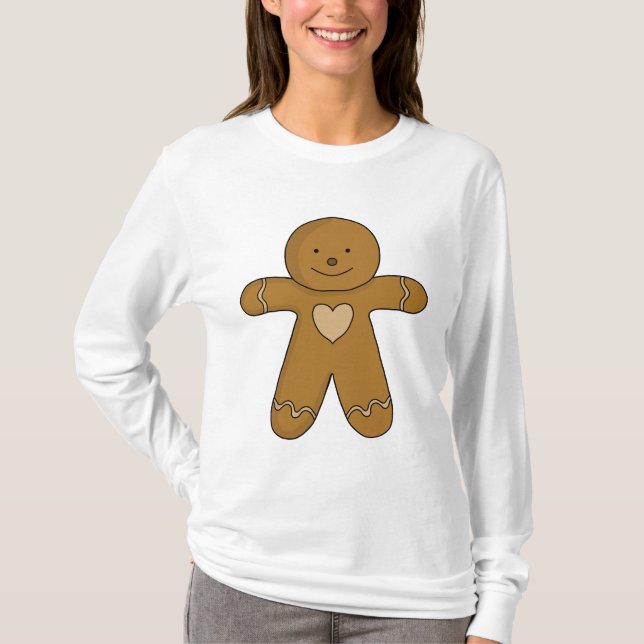 GingerBread Man Christmas Cookie  T-Shirt (Front)