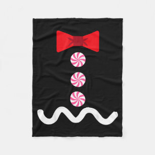 Gingerbread Man Christmas Costume Cookie Baking  Fleece Blanket