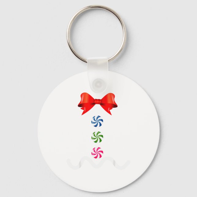 Gingerbread Man Christmas Costume Cookie Baking  Key Ring (Front)