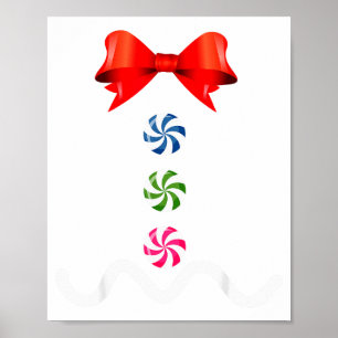 Gingerbread Man Christmas Costume Cookie Baking Poster