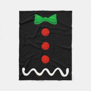 Gingerbread Man Christmas Costume Fleece Blanket