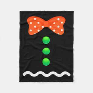 Gingerbread Man Christmas Costume For Kids &amp; A Fleece Blanket