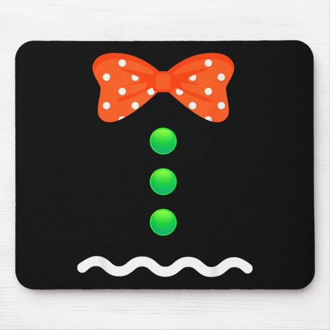 Gingerbread Man Christmas Costume For Kids &amp; A Mouse Pad (Front)