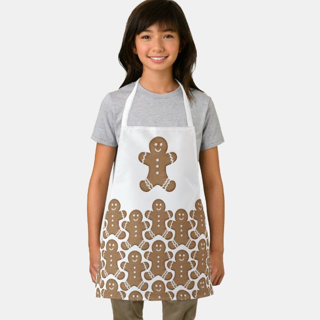 Gingerbread Man Christmas Holiday Cookie Baking   Apron (Insitu)