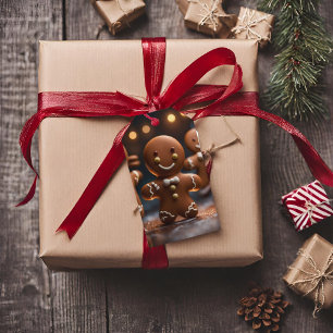 Gingerbread Man Christmas Holiday Gift Tag