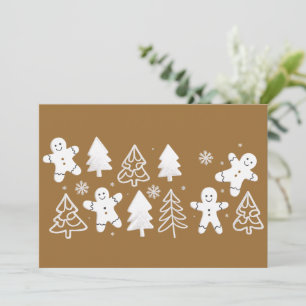 Gingerbread Man Christmas Holiday Winter Baker Card