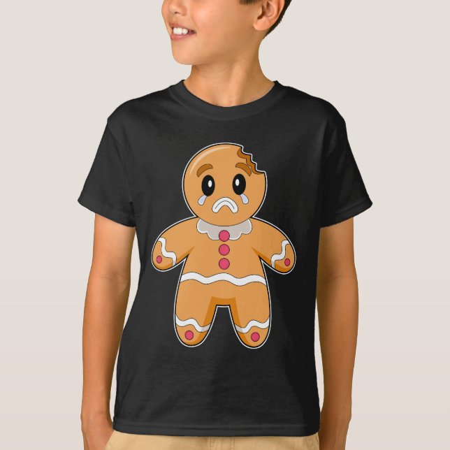 Gingerbread man Christmas T-Shirt (Front)