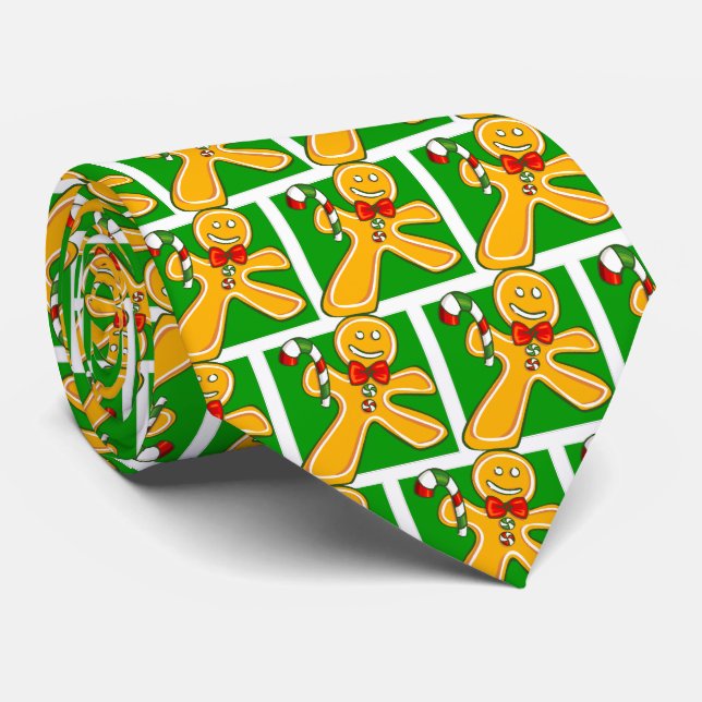 Gingerbread Man | Christmas Tie (Rolled)