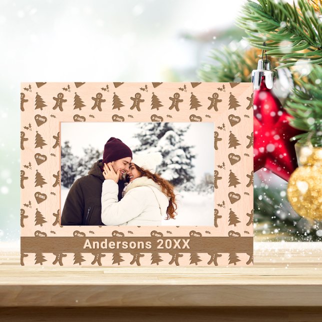 Gingerbread Man, Christmas Tree, Hearts & Name 7x5 Etched Frames (Gingerbread Man, Christmas Tree, Hearts & Name 7x5 Etched Frames)