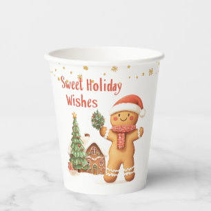 Gingerbread man Christmas Tree Paper Cups