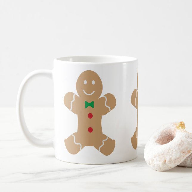 Gingerbread Man Coffee Mug (With Donut)