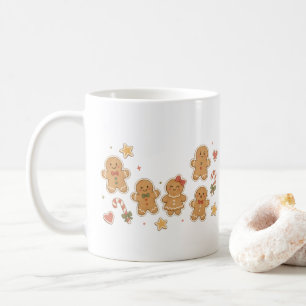 Gingerbread Man Collection with Candy Canes Coffee Mug