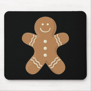 Gingerbread Man Cookie Biscuit Fun Food Christmas Mouse Pad