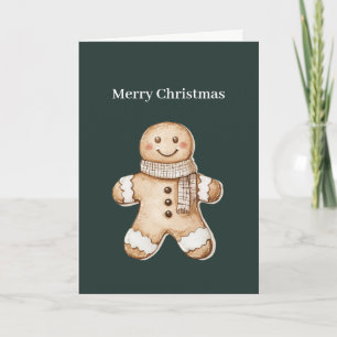 Gingerbread Man Cookie Christmas Card