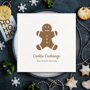Gingerbread Man Cookie Exchange Napkin