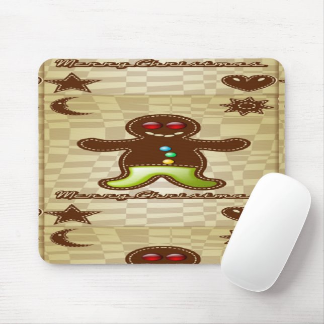 Gingerbread man cookie mouse pad (With Mouse)