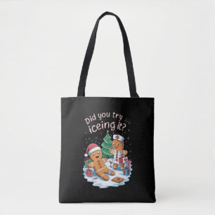 Gingerbread Man Cookie Ugly Sweater Oh Snap Xmas Tote Bag