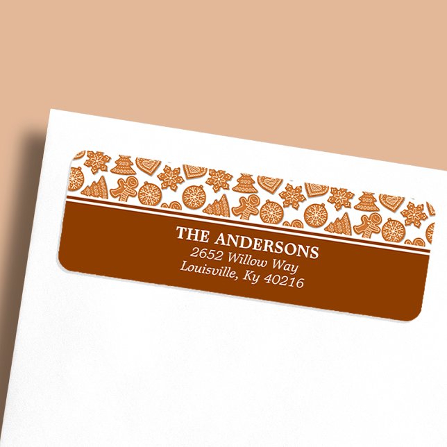 Gingerbread Man Cookies Cute Christmas Address (Creator Uploaded)