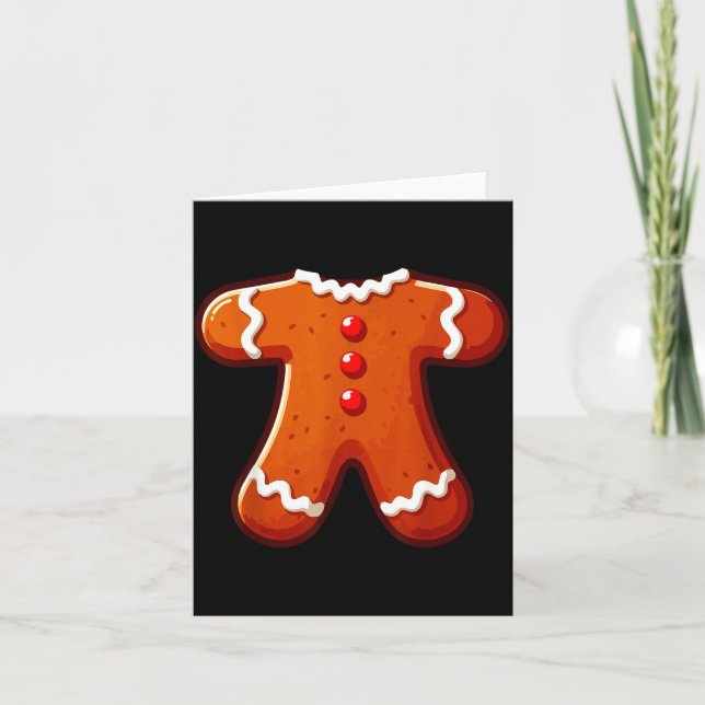 Gingerbread Man Costume Adult Kids Men Women Cooki Card (Front)