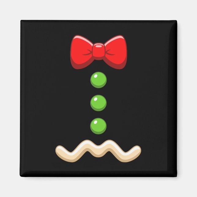Gingerbread Man Costume Christmas Halloween Cookie Magnet (Front)