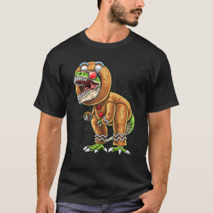 Gingerbread Man Costume Dinosaur Christmas Cookie T-Shirt