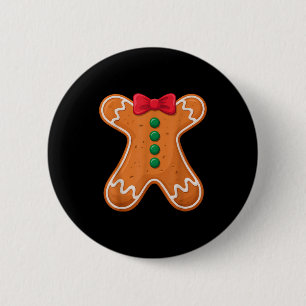 Gingerbread Man Costume Funny For Halloween Christ 6 Cm Round Badge